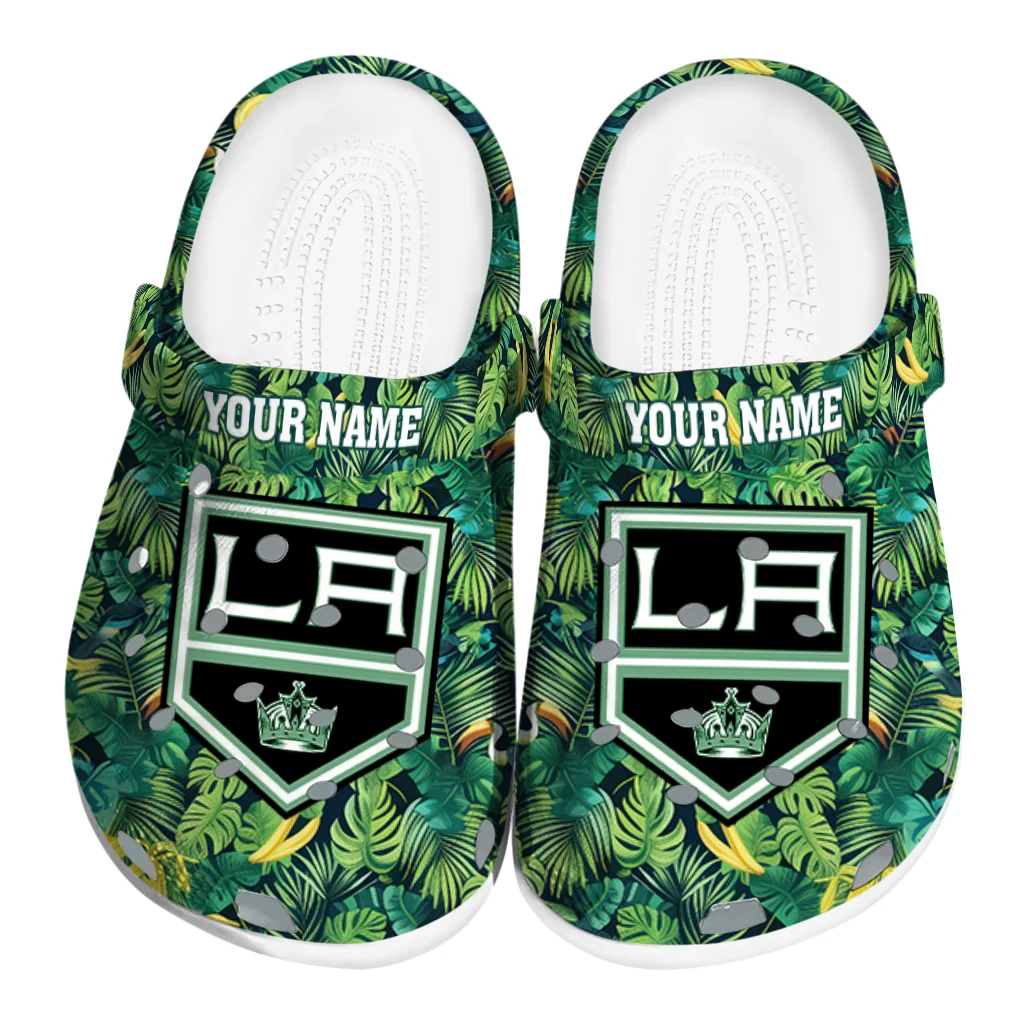 custom los angeles kings tropical leaves clogs best selling custom los angeles kings tropical leaves clogs best selling