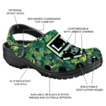 custom los angeles kings tropical leaves clogs best selling