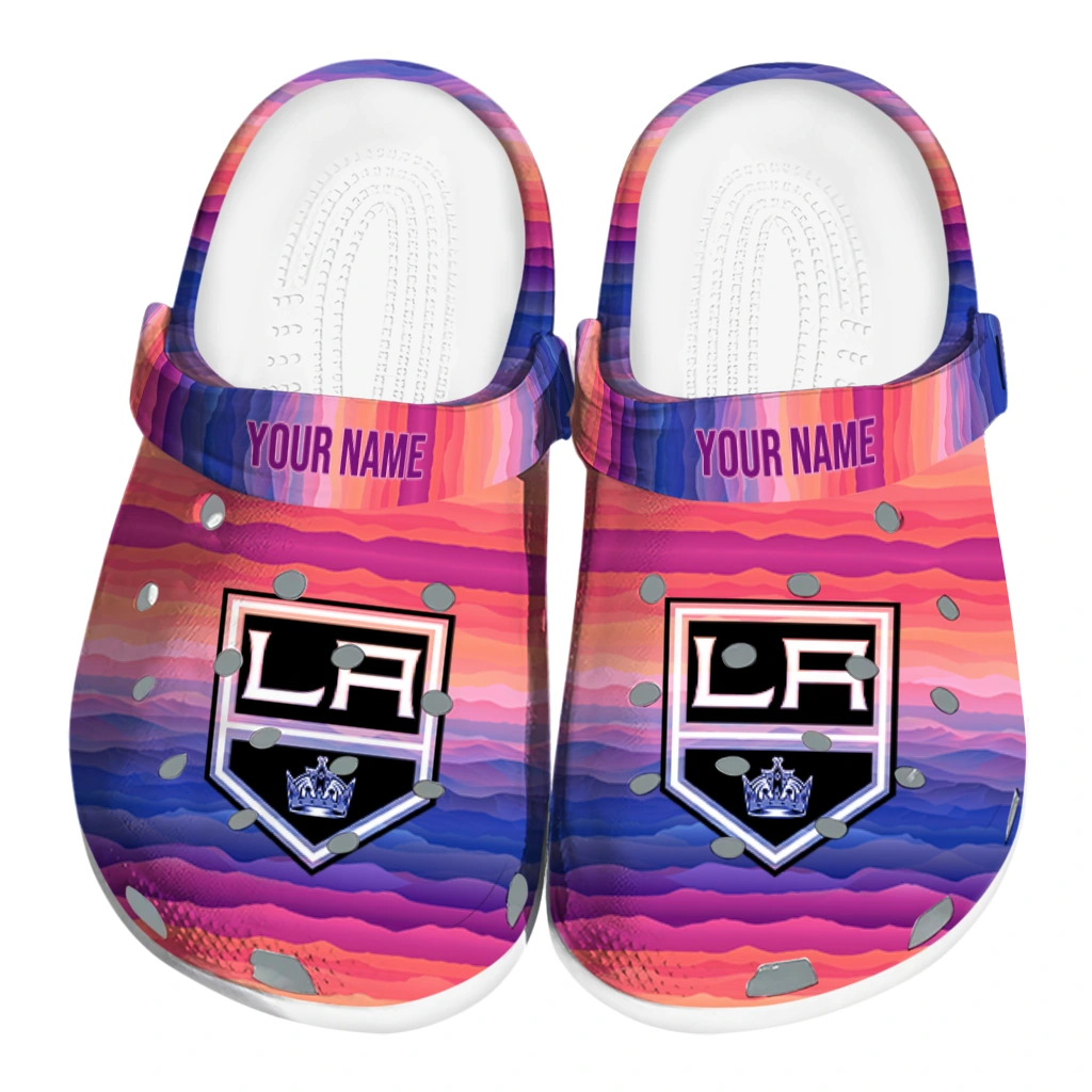custom los angeles kings wavy stripes clogs best selling custom los angeles kings wavy stripes clogs best selling