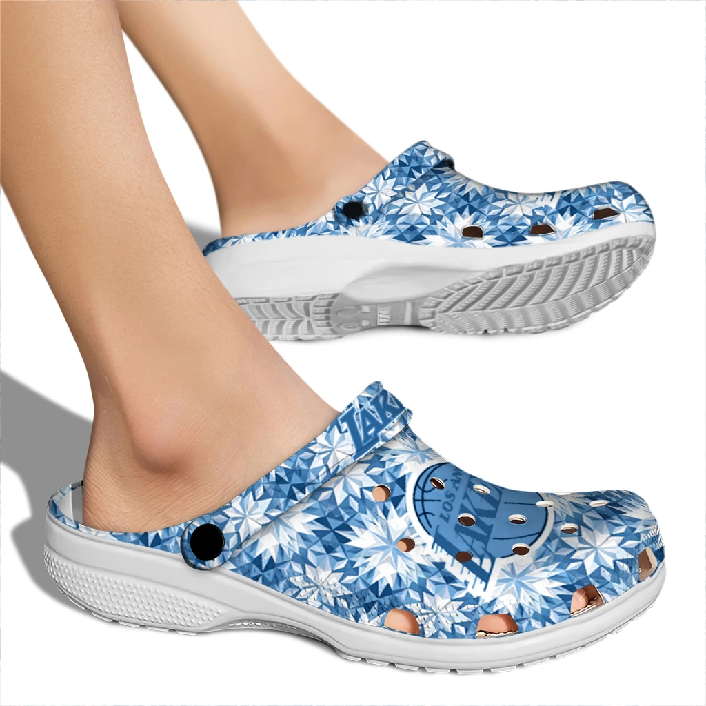 custom los angeles lakers snowflake mosaic clogs fashion forward custom los angeles lakers snowflake mosaic clogs fashion forward