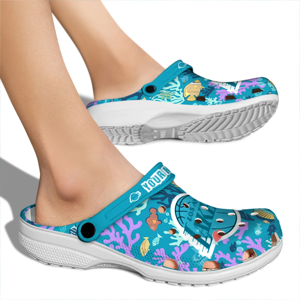 custom los angeles lakers tropical fish ocean clogs fashion forward custom los angeles lakers tropical fish ocean clogs fashion forward