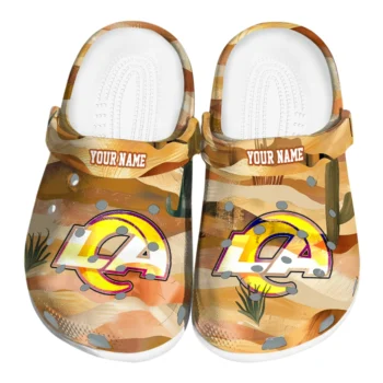 custom los angeles rams desert layers clogs best selling