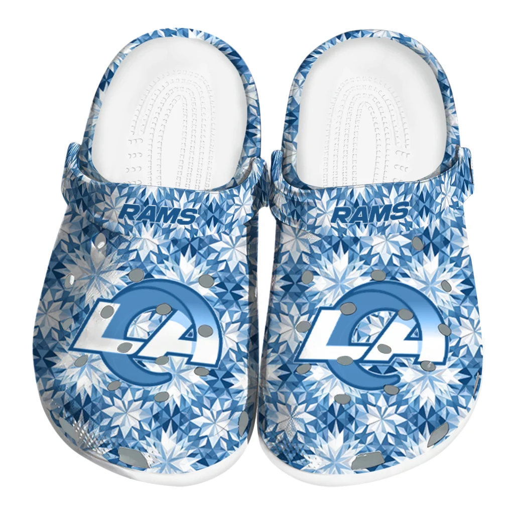 custom los angeles rams snowflake mosaic clogs best selling custom los angeles rams snowflake mosaic clogs best selling