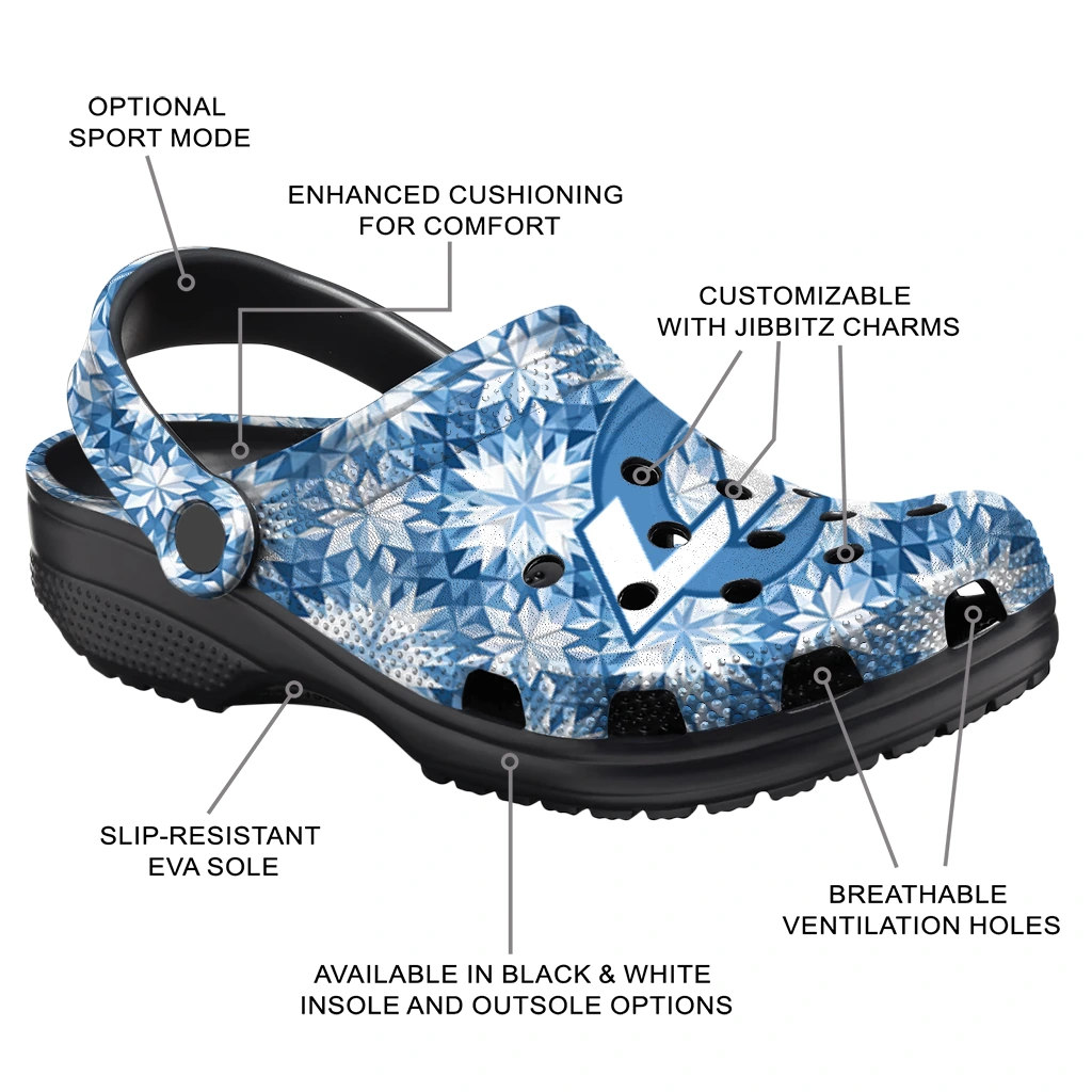 custom los angeles rams snowflake mosaic clogs new arrival custom los angeles rams snowflake mosaic clogs new arrival