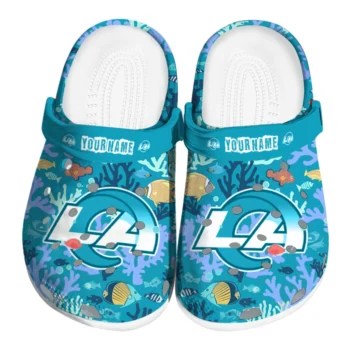 custom los angeles rams tropical fish ocean clogs best selling