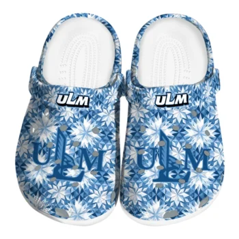 custom louisiana monroe warhawks snowflake mosaic clogs best selling