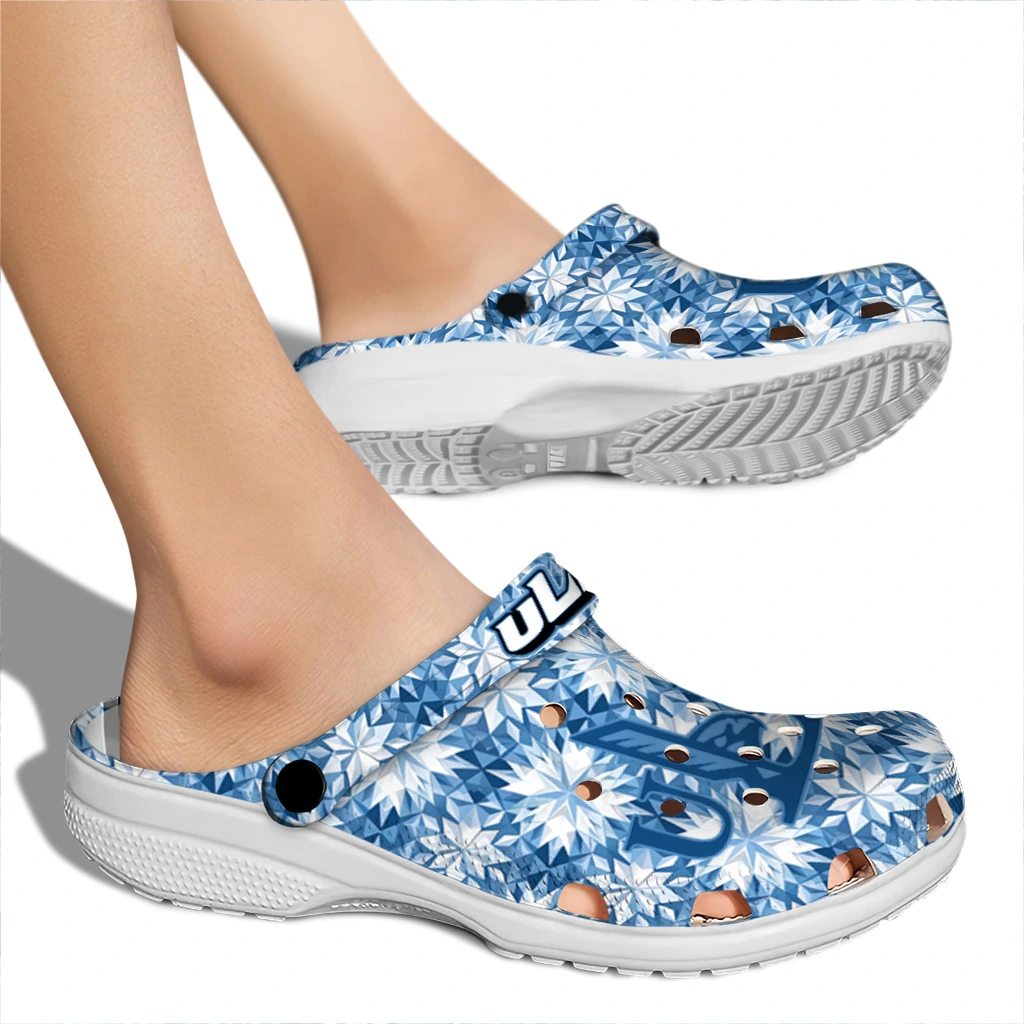 custom louisiana monroe warhawks snowflake mosaic clogs fashion forward custom louisiana monroe warhawks snowflake mosaic clogs fashion forward