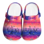 custom louisiana monroe warhawks wavy stripes clogs best selling