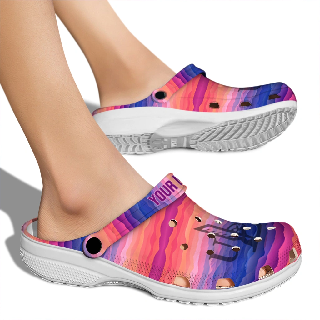 custom louisiana monroe warhawks wavy stripes clogs fashion forward custom louisiana monroe warhawks wavy stripes clogs fashion forward