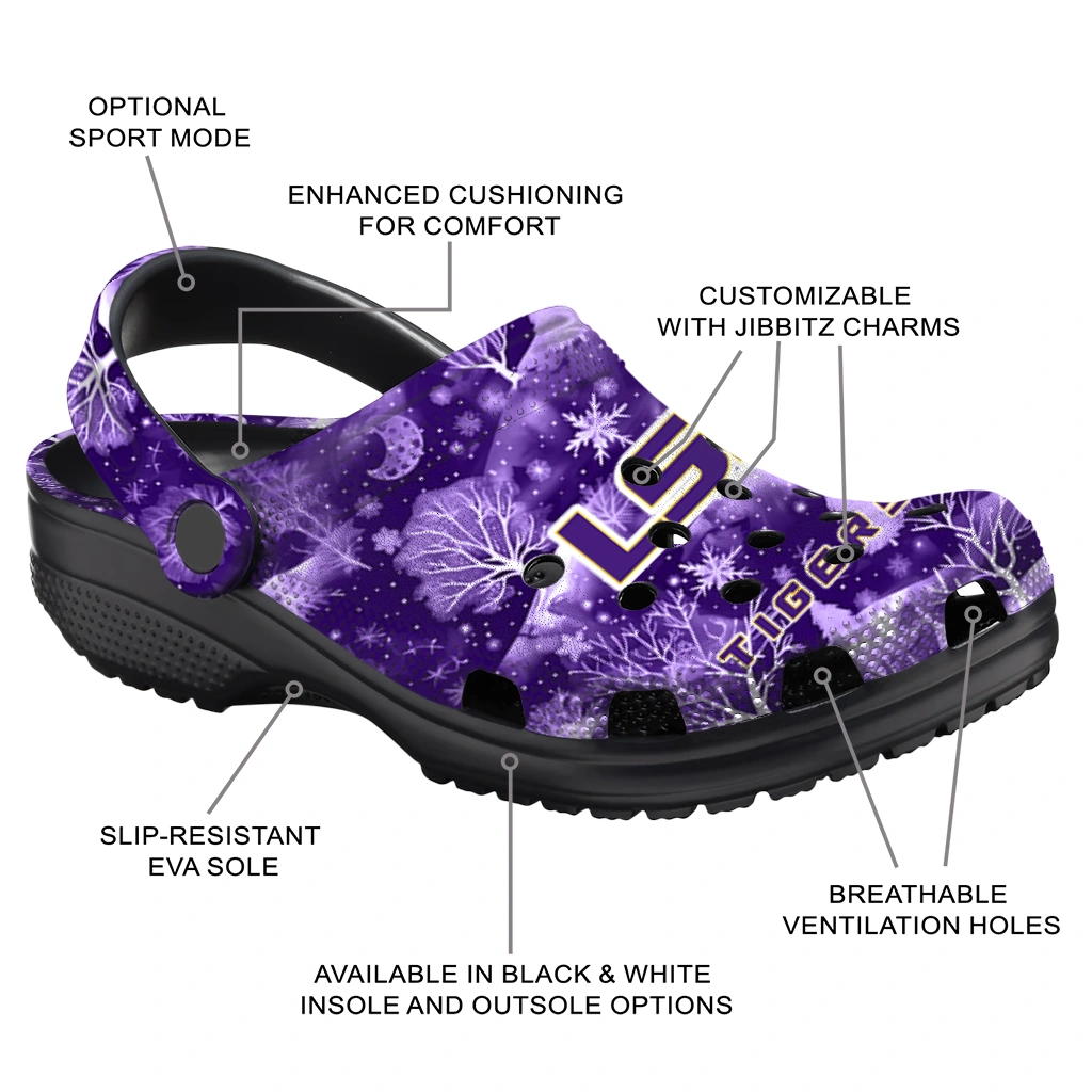 custom lsu tigers snowy hills clogs new arrival custom lsu tigers snowy hills clogs new arrival
