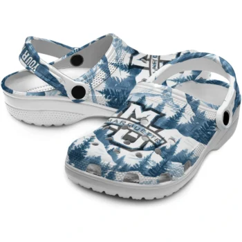 custom marquette golden eagles snowy mountains clogs high quality
