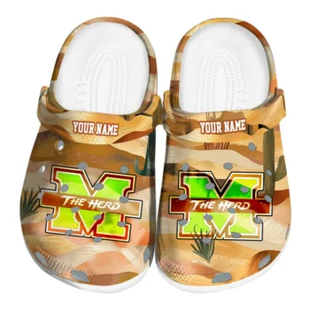custom marshall thundering herd desert layers clogs best selling
