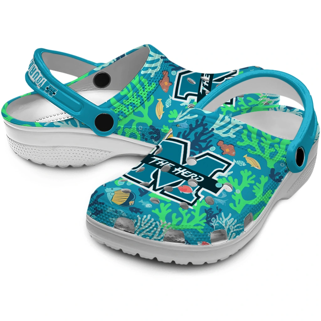 custom marshall thundering herd tropical fish ocean clogs high quality custom marshall thundering herd tropical fish ocean clogs high quality