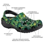 custom marshall thundering herd tropical leaves clogs best selling