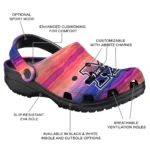 custom marshall thundering herd wavy stripes clogs best selling