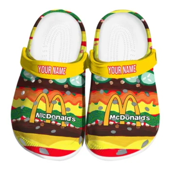 custom mcdonalds burger name red yellow clogs best selling hey clogs