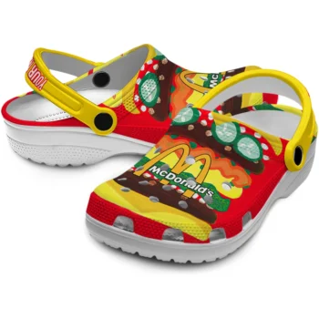 custom mcdonalds burger name red yellow clogs high quality hey clogs