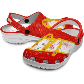 custom mcdonalds french fry red white clogs high quality hey clogs