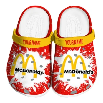 custom mcdonalds reverse arches red yellow clogs best selling hey clogs