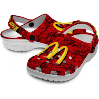 custom mcdonalds w doodles red yellow clogs high quality hey clogs