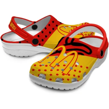 custom mcdonalds w flourish red yellow clogs high quality hey clogs