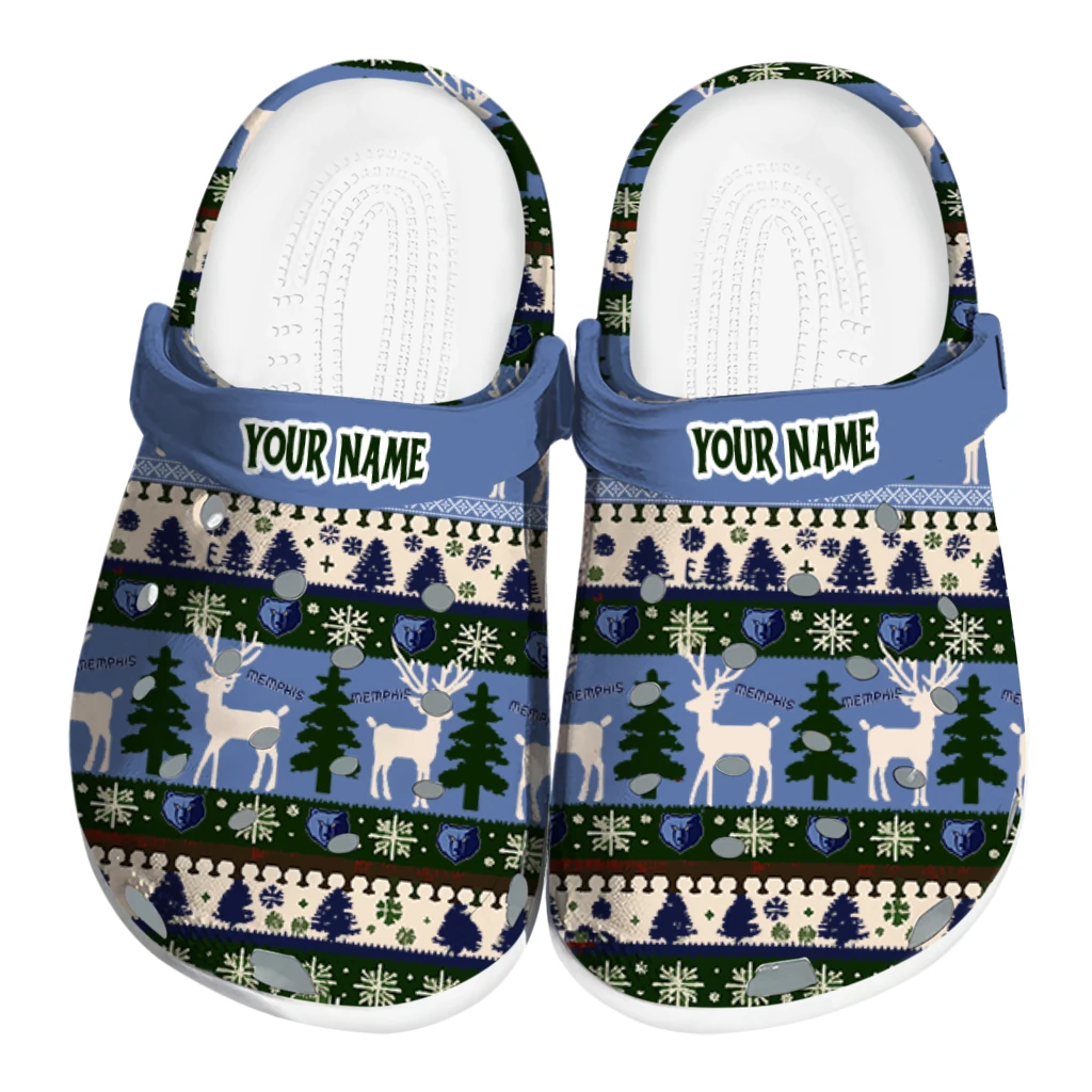 custom memphis grizzlies christmas motif clogs best selling custom memphis grizzlies christmas motif clogs best selling
