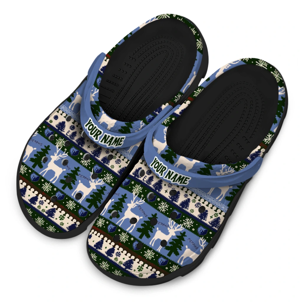 custom memphis grizzlies christmas motif clogs latest model custom memphis grizzlies christmas motif clogs latest model