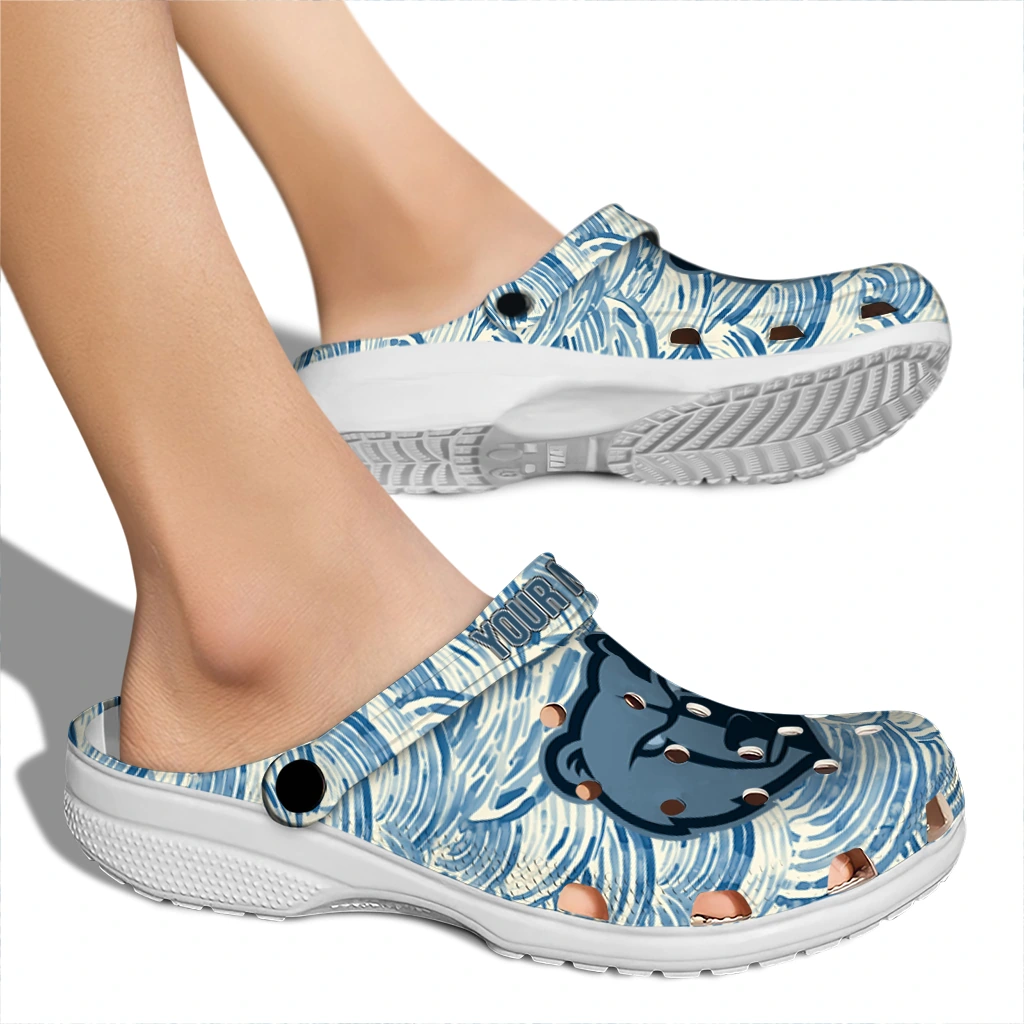 custom memphis grizzlies sea swirls clogs fashion forward custom memphis grizzlies sea swirls clogs fashion forward