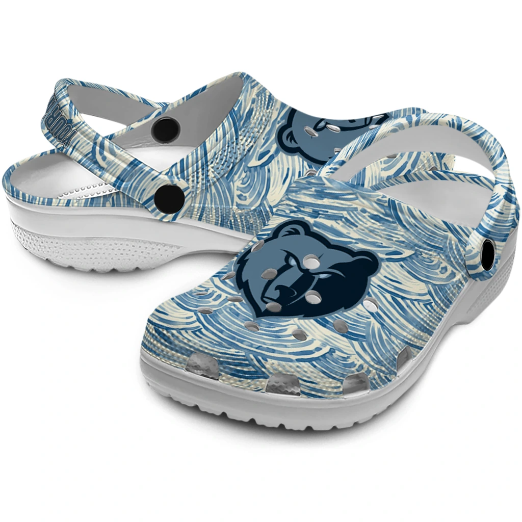 custom memphis grizzlies sea swirls clogs high quality custom memphis grizzlies sea swirls clogs high quality