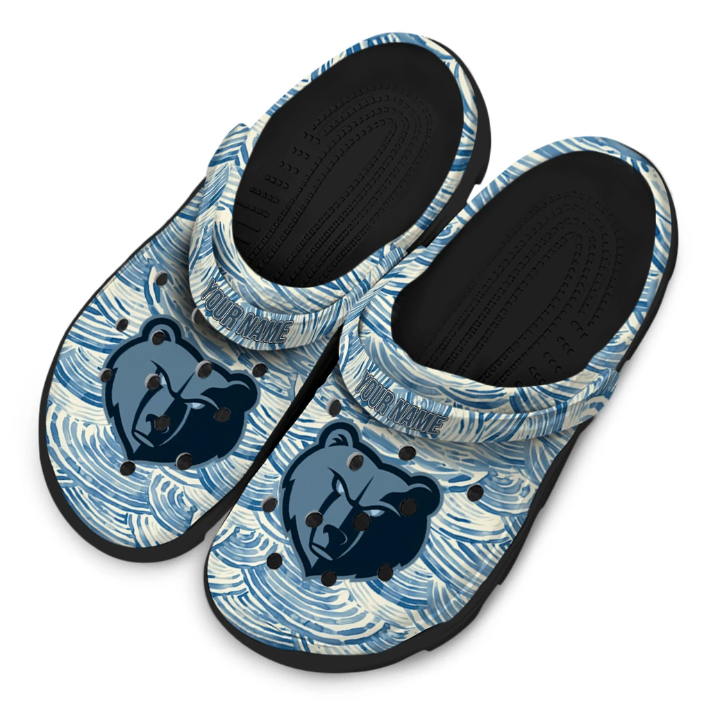 custom memphis grizzlies sea swirls clogs latest model custom memphis grizzlies sea swirls clogs latest model