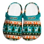 custom miami dolphins christmas motif clogs best selling