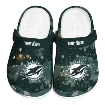custom miami dolphins deer nightscape clogs best selling