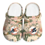 custom miami dolphins desert cactus pattern clogs best selling