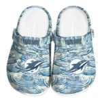 custom miami dolphins sea swirls clogs best selling