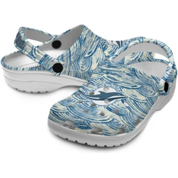 custom miami dolphins sea swirls clogs high quality