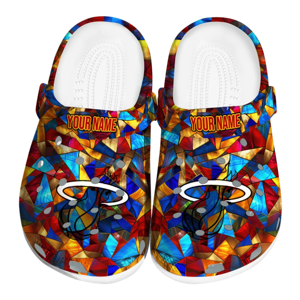 custom miami heat prism pieces clogs best selling custom miami heat prism pieces clogs best selling