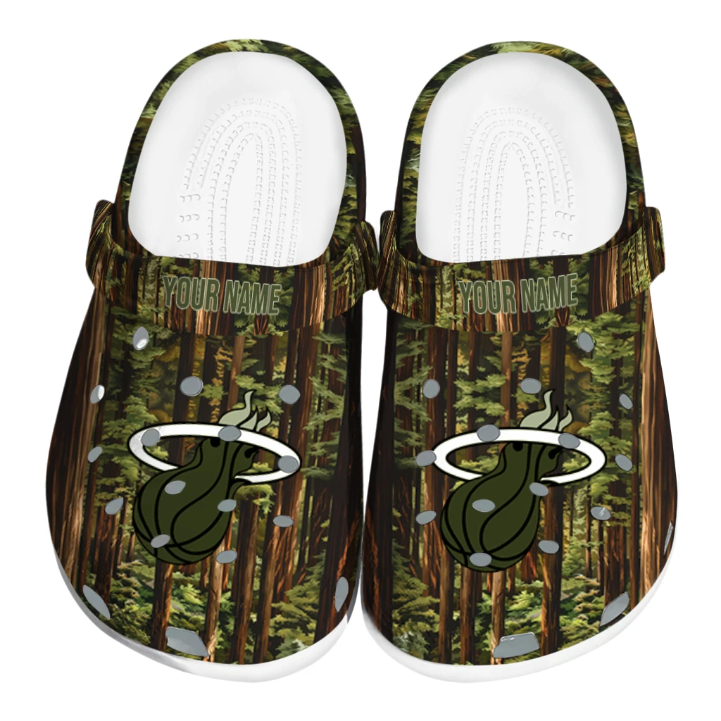 custom miami heat woods forest designs clogs best selling custom miami heat woods forest designs clogs best selling