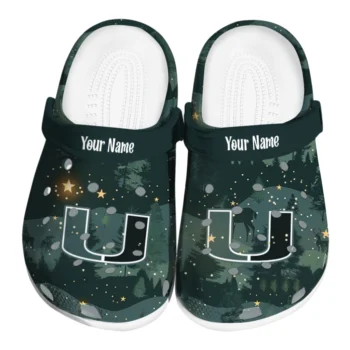 custom miami hurricanes deer nightscape clogs best selling