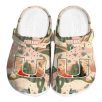 custom miami hurricanes desert cactus pattern clogs best selling