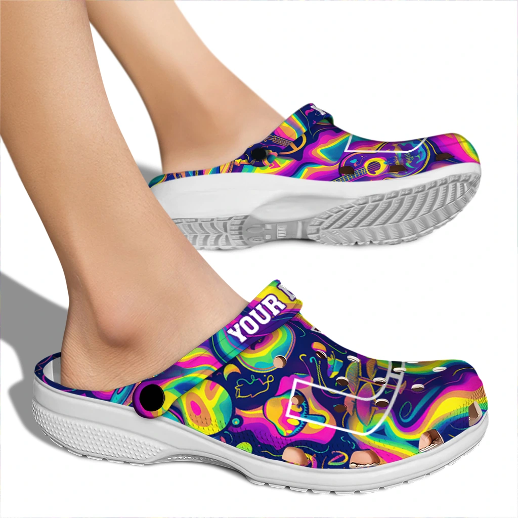 custom miami hurricanes swirling mushrooms clogs fashion forward custom miami hurricanes swirling mushrooms clogs fashion forward