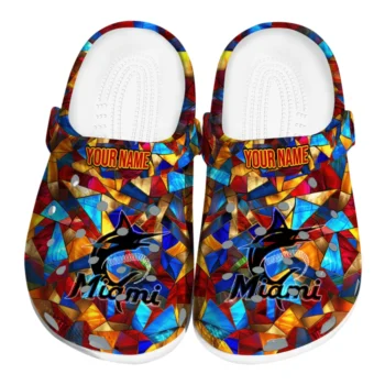custom miami marlins prism pieces clogs best selling
