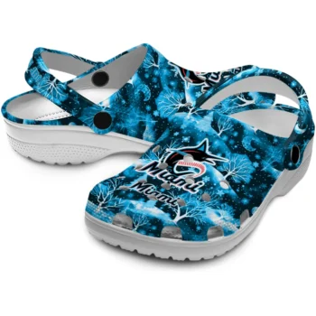 custom miami marlins snowy hills clogs high quality