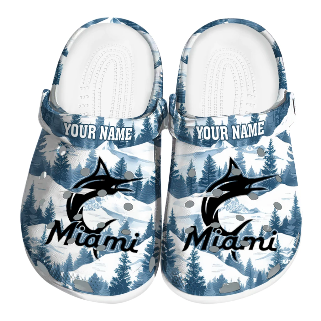 custom miami marlins snowy mountains clogs best selling custom miami marlins snowy mountains clogs best selling