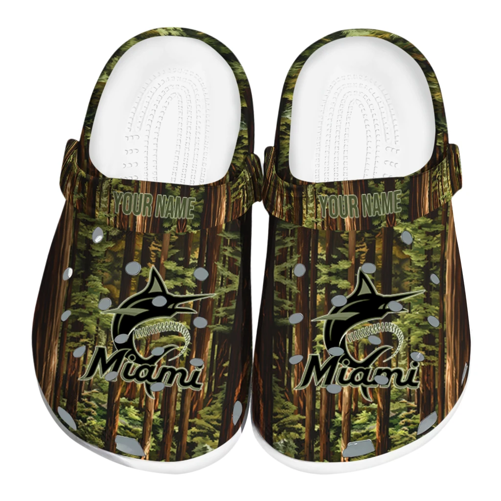 custom miami marlins woods forest designs clogs best selling custom miami marlins woods forest designs clogs best selling