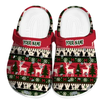 custom miami redhawks christmas motif clogs best selling
