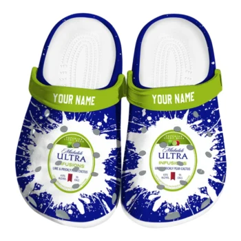 custom michelob ultra burst badge blue green clogs best selling hey clogs