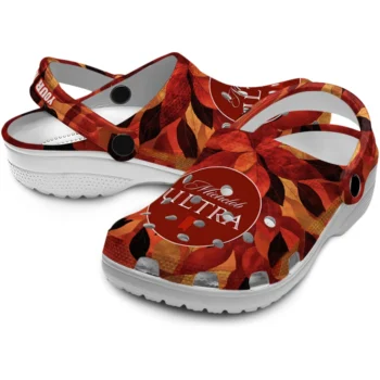 custom michelob ultra leaves red orange clogs high quality hey clogs