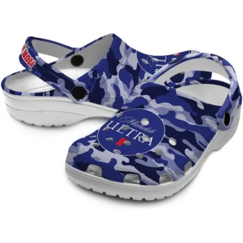 custom michelob ultra purple camou blue gray clogs high quality hey clogs