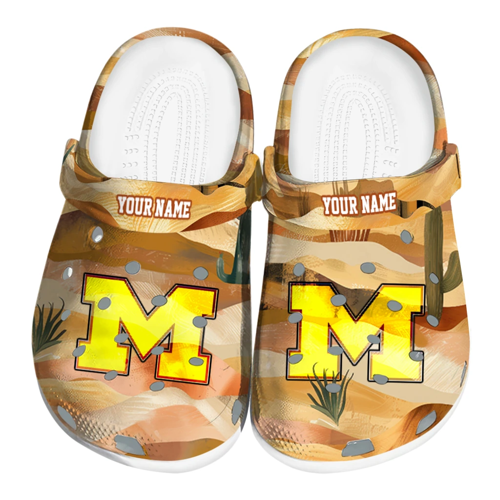 custom michigan wolverines desert layers clogs best selling custom michigan wolverines desert layers clogs best selling