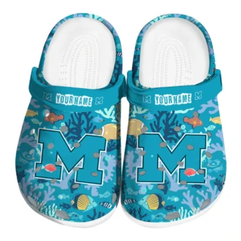 custom michigan wolverines tropical fish ocean clogs best selling